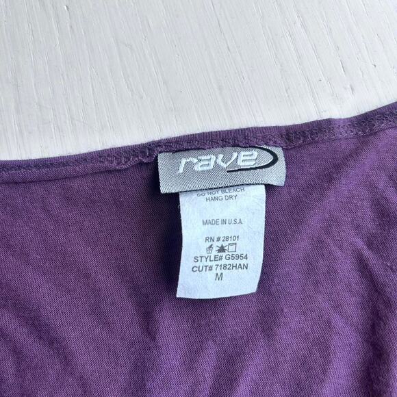 Vintage purple rave t shirt Medium Sequin Juniors top v neck y2k retro - Picture 3 of 4